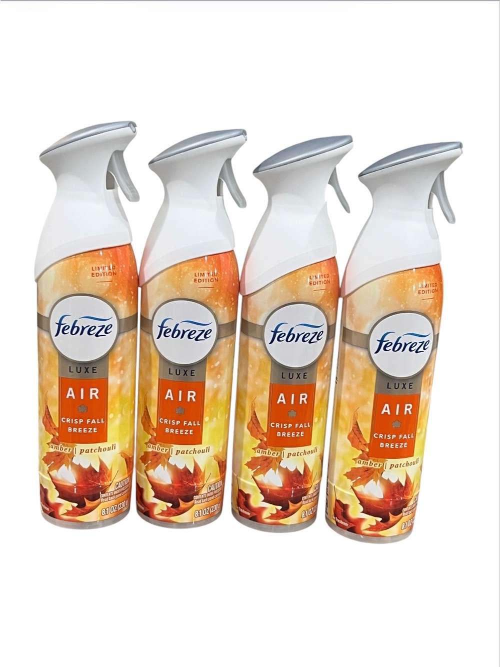 Febreze Luxe Air Freshener Spray - White and Orange Bottles (Crisp Fall Breeze)